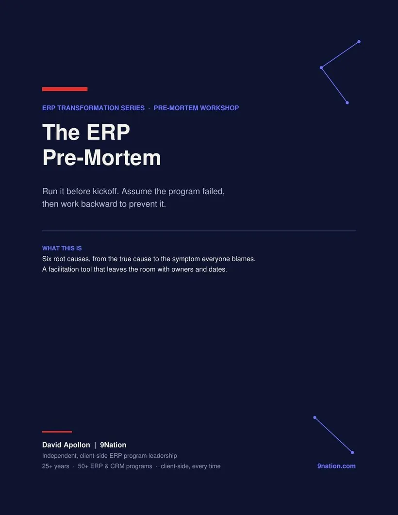 The ERP Pre-Mortem PDF cover